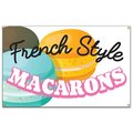Signmission Macarons Banner Concession Stand Food Truck Single Sided B-96 Macarons19